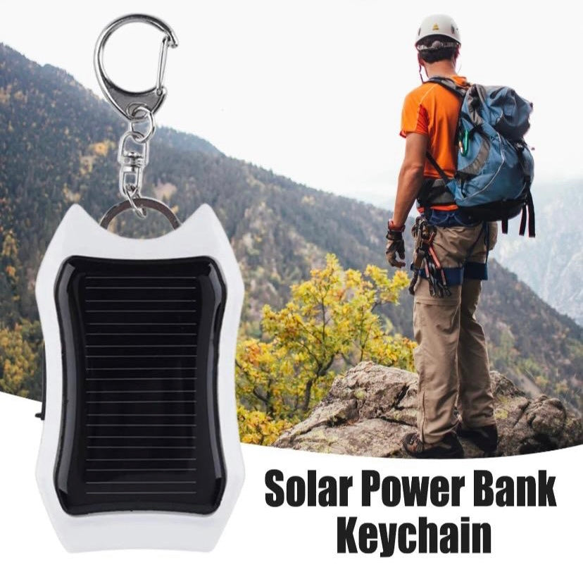 Mini Solar Power Bank Keychain