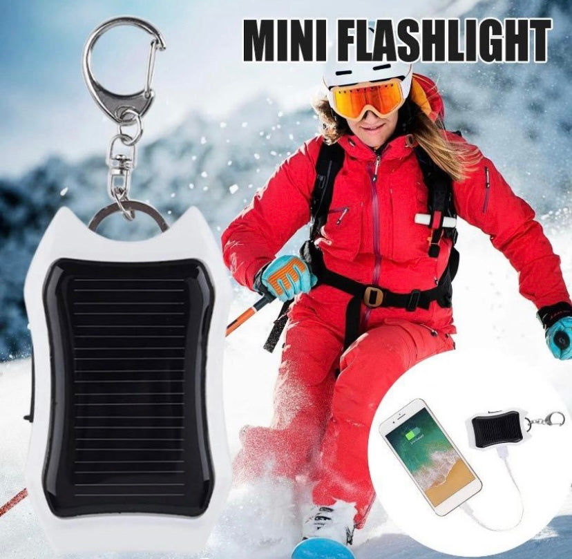 Mini Solar Power Bank Keychain