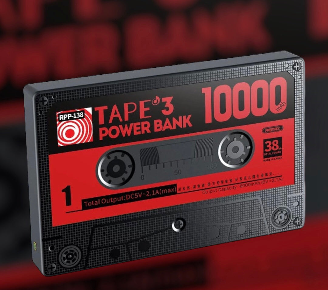 Retro Cassette Tape Power Bank