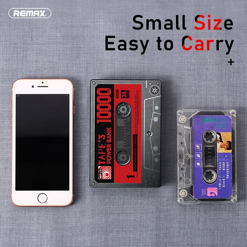 Retro Cassette Tape Power Bank - Power Up with Nostalgic Style